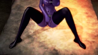 (3D Porn)(Fallen Throne) Queen Nualia masturbation and footjob