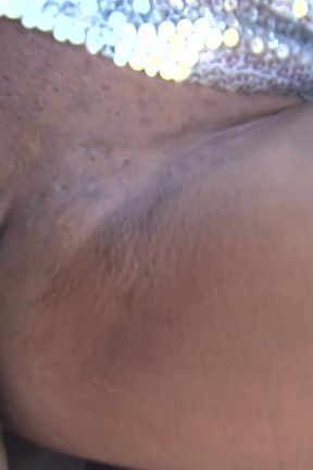 Busty ebony chick fucked in the car and outdoor in POV