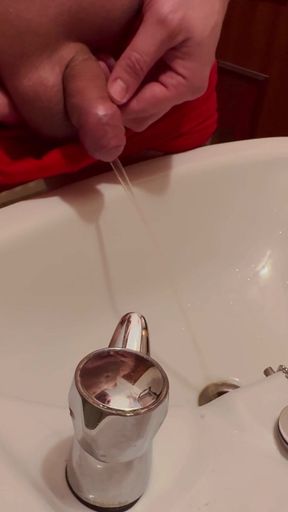 Peeing in the Sink.