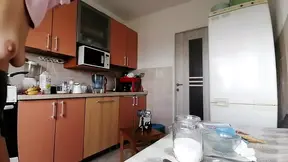 Sexy mom makes breakfast &mdash;  hairy &mdash;  big Sexy woman sucks all over the house &mdash;  hairy &mdash;  big