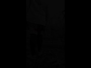 Trans girl teases and plays with herself until cumming outdoors