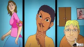 MILF for Intense Race Mixing Orgy & Hentai Mom Seduces Rude Nun