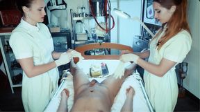 Dual Nurse Domination - Full body exam in Segufix restraints