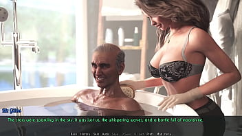 A Wife And StepMother (AWAM) #19b - Washing old Gents - 3D game, HD porn, 1080p