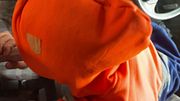 Grindr hot trucker discreet hookup on his break in public service station