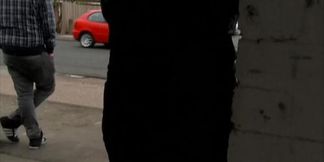 Goddess Jasmine pisses in public and shows big tits