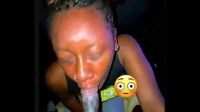 Girl next door gives deepthroat blowjob and cums on his face
