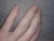 Red thong grey leggings