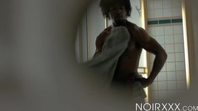 I sucked Jordan Jamesons black cock before he ravaged my shaved hole