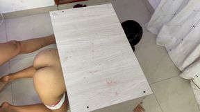 While my stepsister organizes my stepfathers' room, I take advantage of it and take it