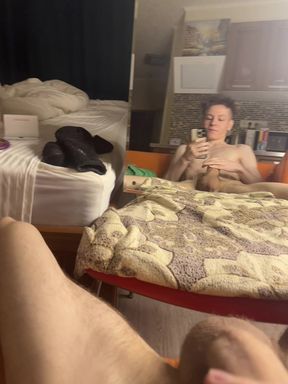 Horny Morning Jerk Fills Dorm with Twink Moans