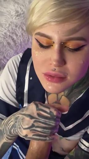 Cum In my Mouth please! Facial Blowjob Compilation by sweet Nerwen   Clip 1