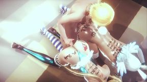 Yaoi Femboy - Femboy Fucks Kaze'_s Ass While Fingering Mizu in a threesome - Sissy Femboy Trap Japanese Asian Manga Anime Game Porn Gay