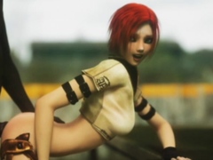 3D Monster Fucks a Hot Redhead!