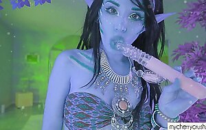 Cherrycrush - Avatar Cosplay - Oiled ass - butt plug and fuck machine - Halloween 2020