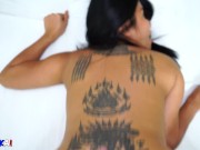 Thai Slut Bareback with White Cock