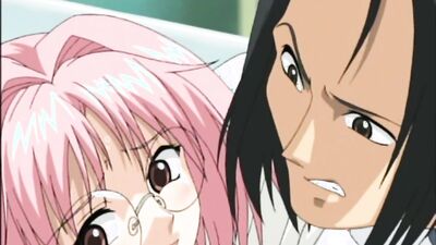 Nerdy glasses-wearing babe with pink hair and toys gets teased and banged by a disqualified doctor