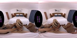 VR sex with tattooed ebony big cock gloryhole destroyed