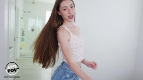 jay s pov - petite brace faced whore tiana blow always wants more cock