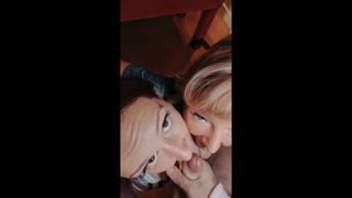 Two British soccer sluts suck cock to keep room mate happy