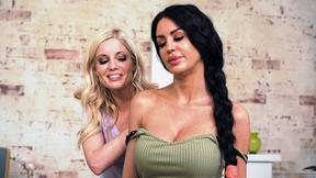 ”Sexy Charlette gives Jamie a sensual massage all over her body”
