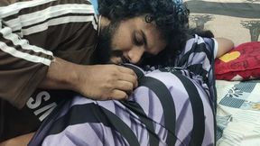 Desi Malayali couple hot ass kiss romance in nighty