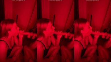 18yo Swedish virgin slut deepthroat big dildo – gagging and rdrooling all over huge dildo while rubbing soaked little pussy ????????