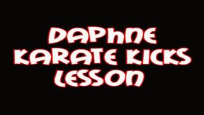 Daphne karate kicks lesson