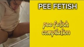 Compilation of Me Peeing in a Public Bathroom and at Home in My Bidet – Real Piss Scenes from Two Places