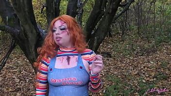 Smoking dressed as Chucky