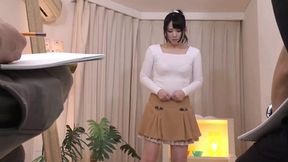 Japanese cutie slaps labia with cock&#x1F346; lubricant creampie