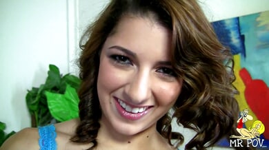 Petite Iranian beauty Lexi Bloom takes a facial after passionate sex