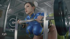 Hulk Pounding Chun-Li at the Gym