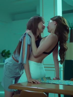 Kissing erotic lesbians in a Thai setting