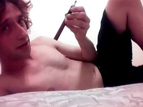 Vaping Topless Transgirl with Message to Unsure/questioning Lgbtqia+ People