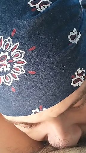 Licking a big hairy pussy of the wife   Clip 1