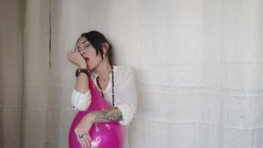 Mishel’s Red Balloon Tease – Almost to the Limit & Nail Play