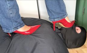Goddess Meena - My Red Stilettos Will Haunt Your Dreams After This Beating