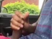 Public car stroking!