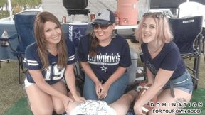 Tailgate Party Diapering! Diapered on game day by Stepmommy Katherine as Stepsister Shelley & her friend Claire watches on and helps! - WMV