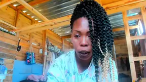 Thick ass woman spreads cheeks for big black cock