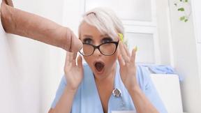 ”The sexy Nurse Angel Wicky Gets A Glory Hole Ass Fuck”