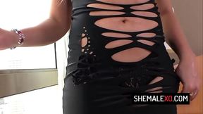 Hot latina shemale milf Kananda Hickman gets fucked by two guys