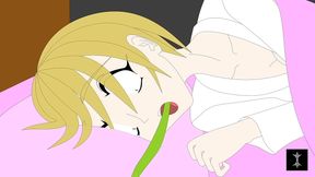 Hot Blonde possessed by Sexy Monster for Erotic Oral Delights in Anime Adventure
