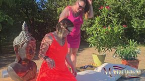 duo lesbien torride avec maureen : strap-ons, double gode et squirting intense