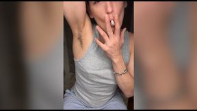 Smoking A Cig Sweaty Hairy Armpit JOI