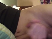 femboy masturbates and cums. i had a vibrator in my ass too