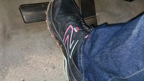 Evalynn Driving to work in Sneakers and Jeans 4