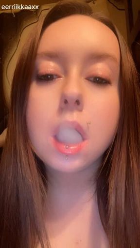 Smoking a tipped cigar