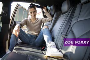 Zoe Foxxy - Brunette teen backseat fucking